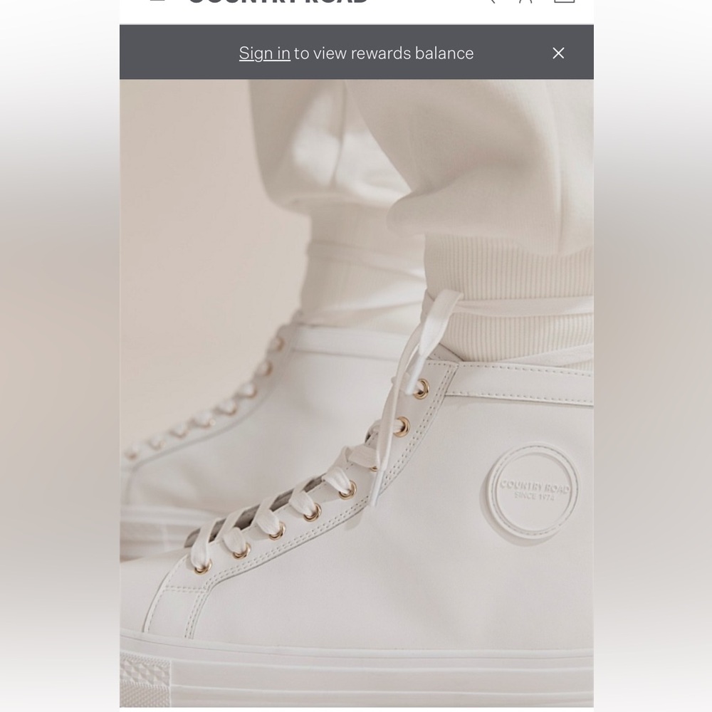 Country Road Monica Leather Sneaker Shoes